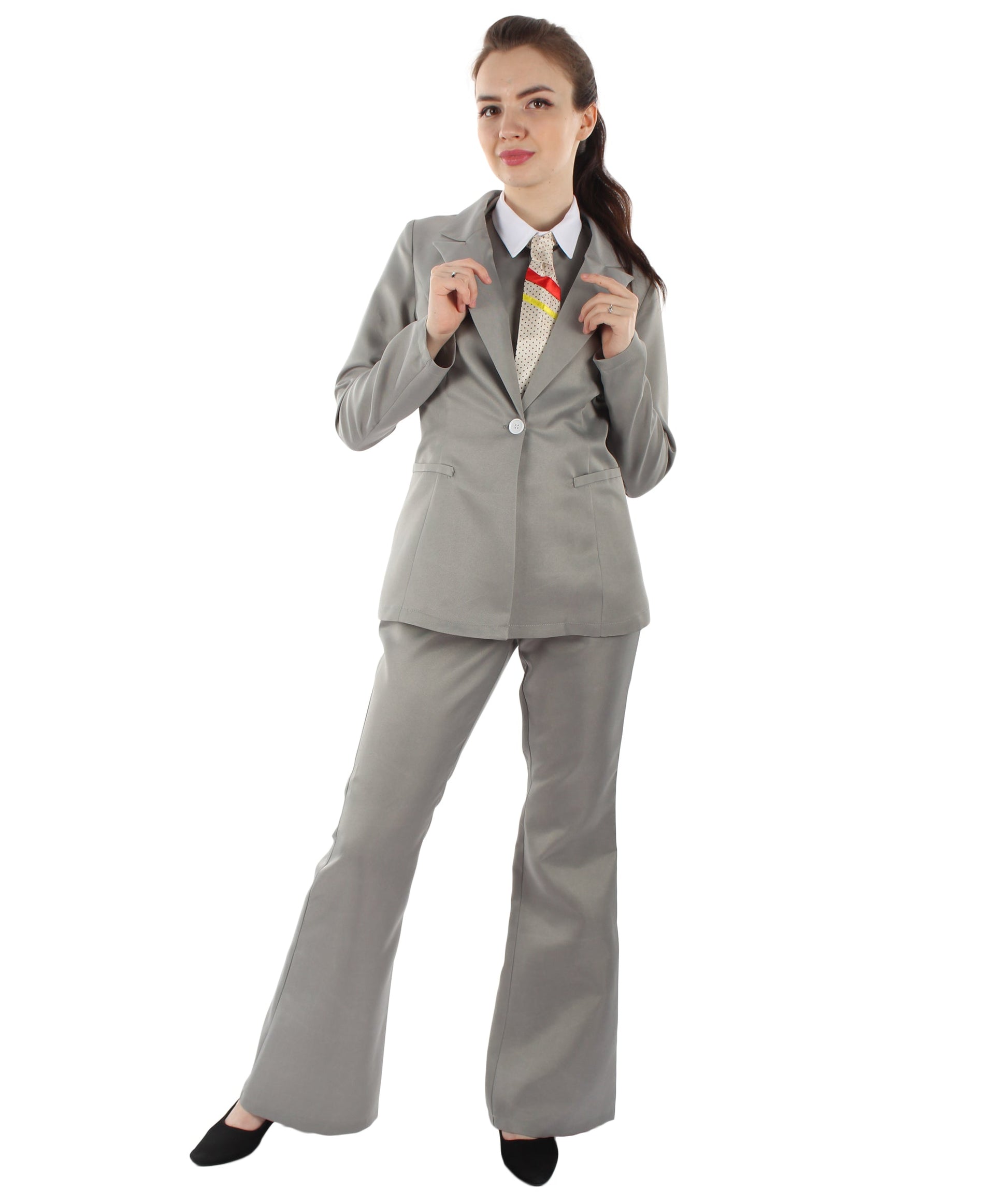 Gray Deluxe Singer Party Suit Costume