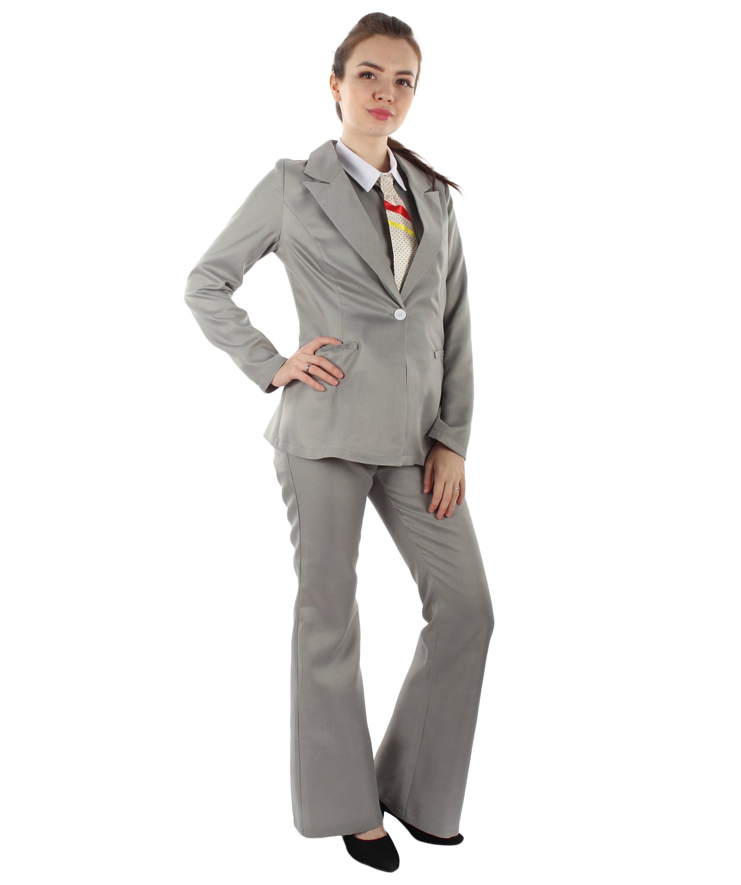 Gray Deluxe Singer Party Suit Costume