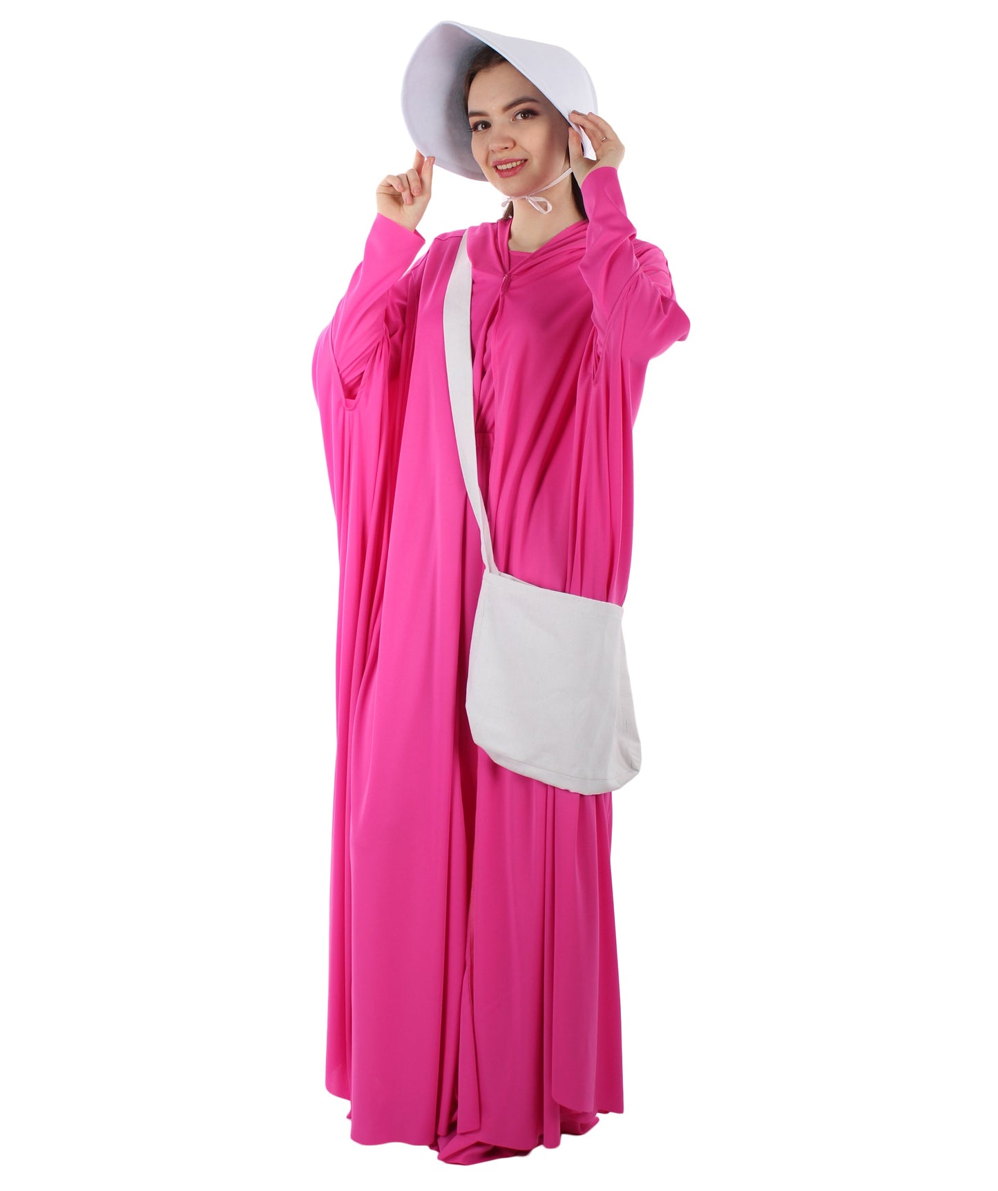 Women's Handmaid Full Set Costume |  Fuchsia Fancy Costume