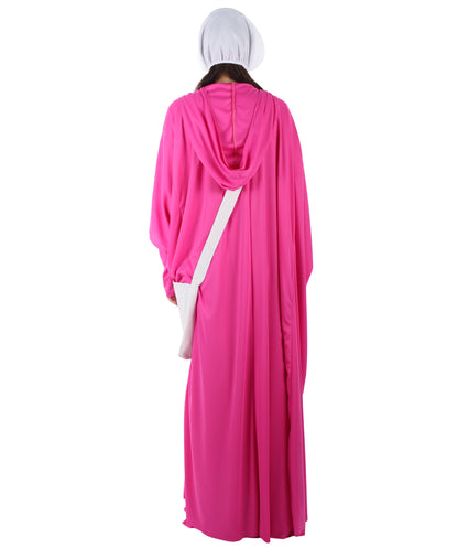 Women's Handmaid Full Set Costume |  Fuchsia Fancy Costume
