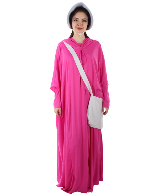 Women's Handmaid Full Set Costume |  Fuchsia Fancy Costume