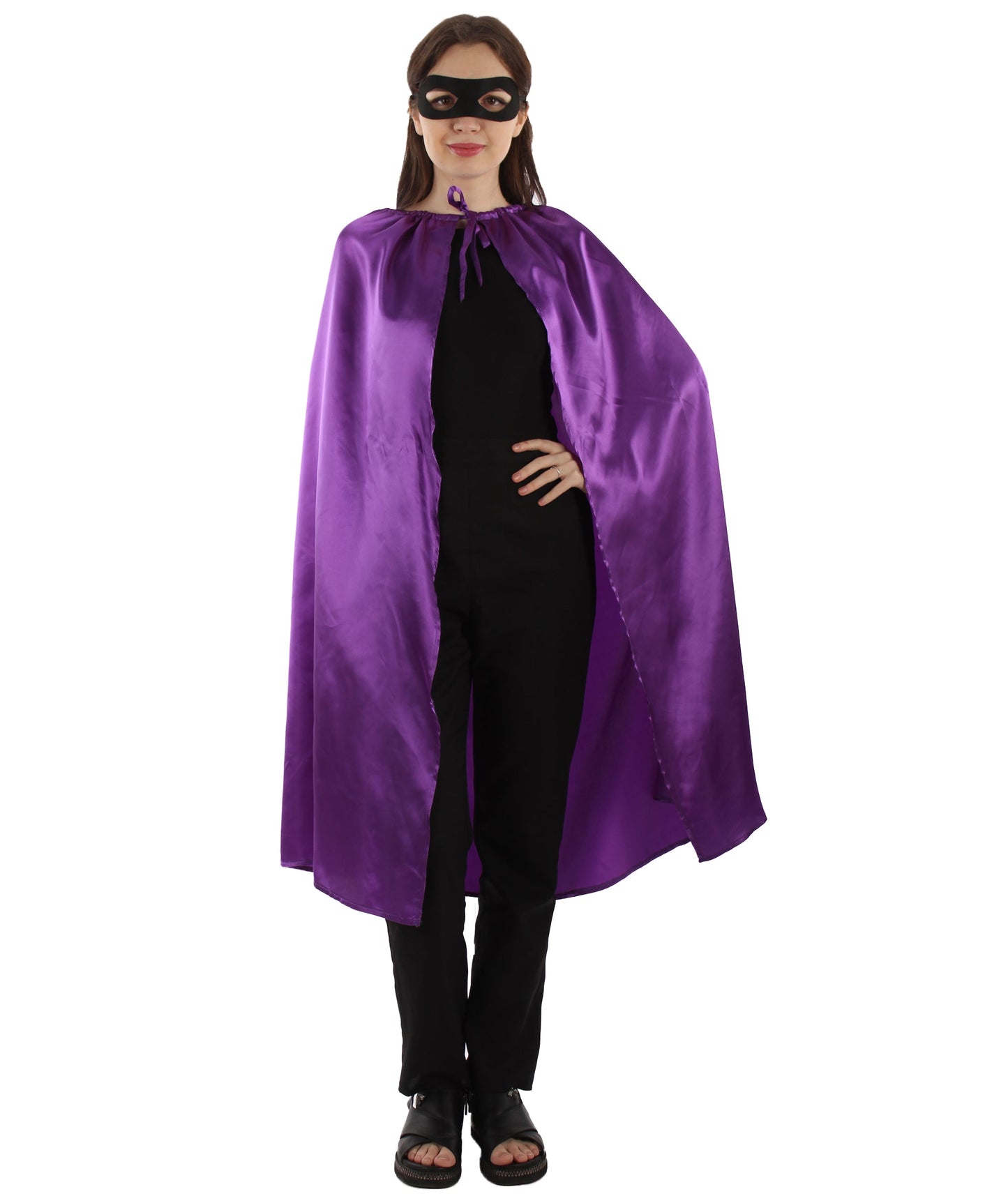 Lilac Superhero Cape with Mask Set Costume