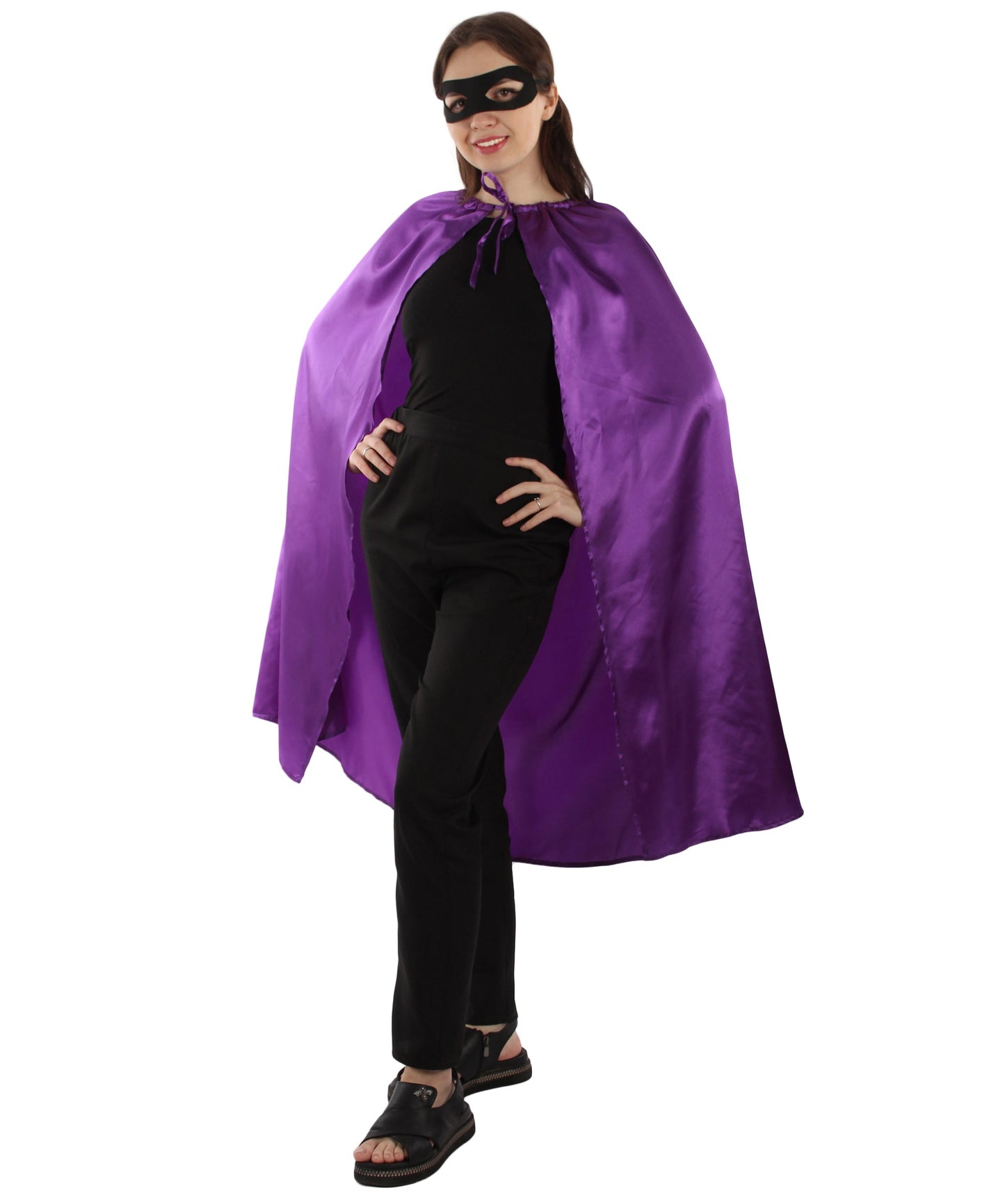 Lilac Superhero Cape with Mask Set Costume