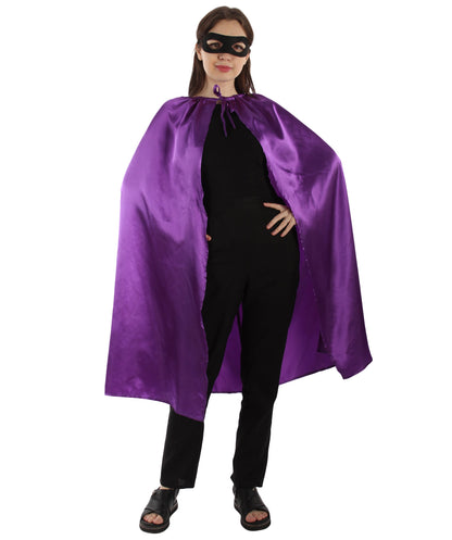 Lilac Superhero Cape with Mask Set Costume