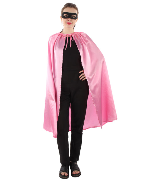 Pink Superhero Cape with Mask Cartoon Costume