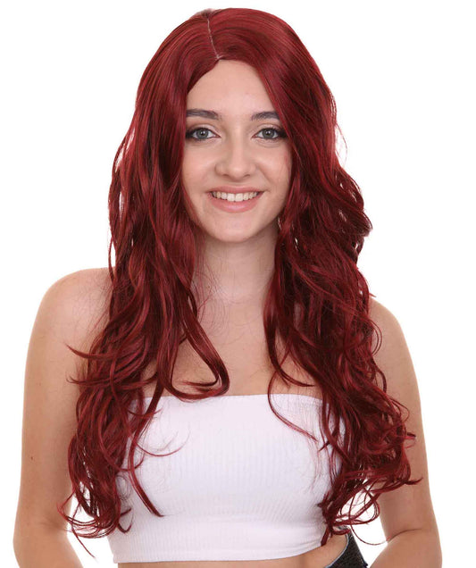 Superhero Women's Burgundy Wig