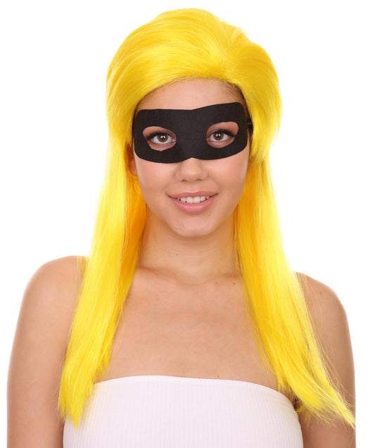 Yellow Wig with Mask Set