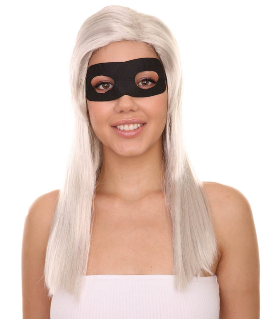 Grey Wig with Mask Set