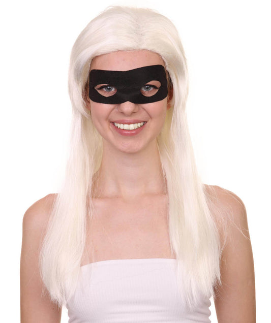White Wig with Mask Set