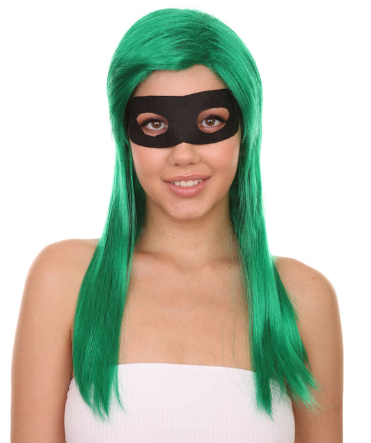 Green Wig with Mask Set