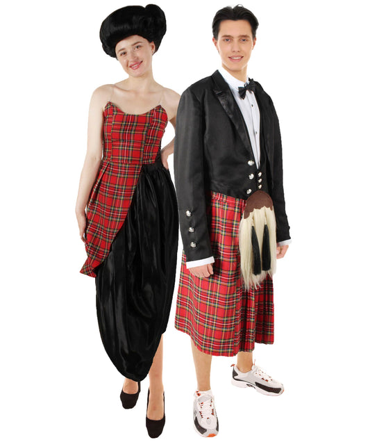 Women’s Christmas Movie Red Black Tartan Checked Couture Costume