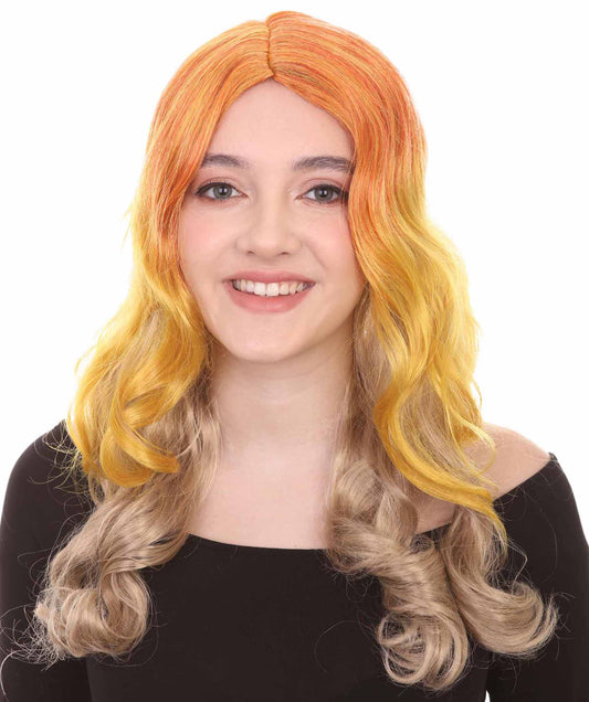 Long Wavy Orange Blonde Wig