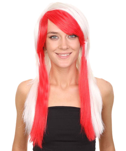 Red White Two-Toned Wig