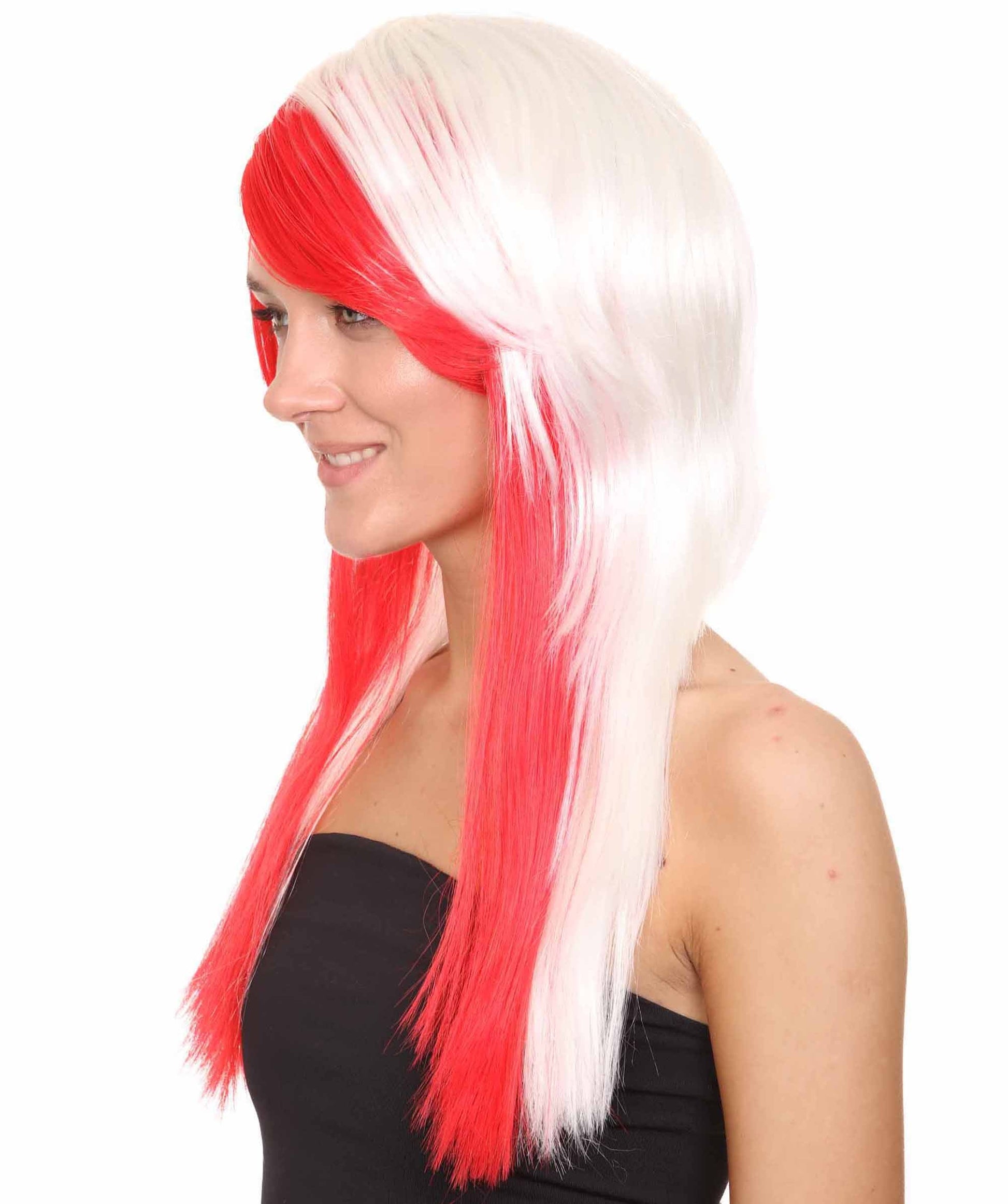 Red White Two-Toned Wig