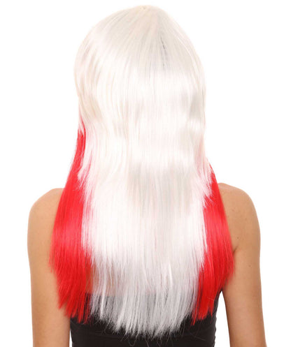 Red White Two-Toned Wig