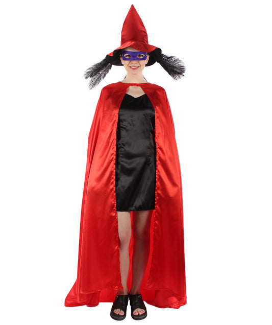 Women Vampire Cape Costume | Red & Black Halloween Costume