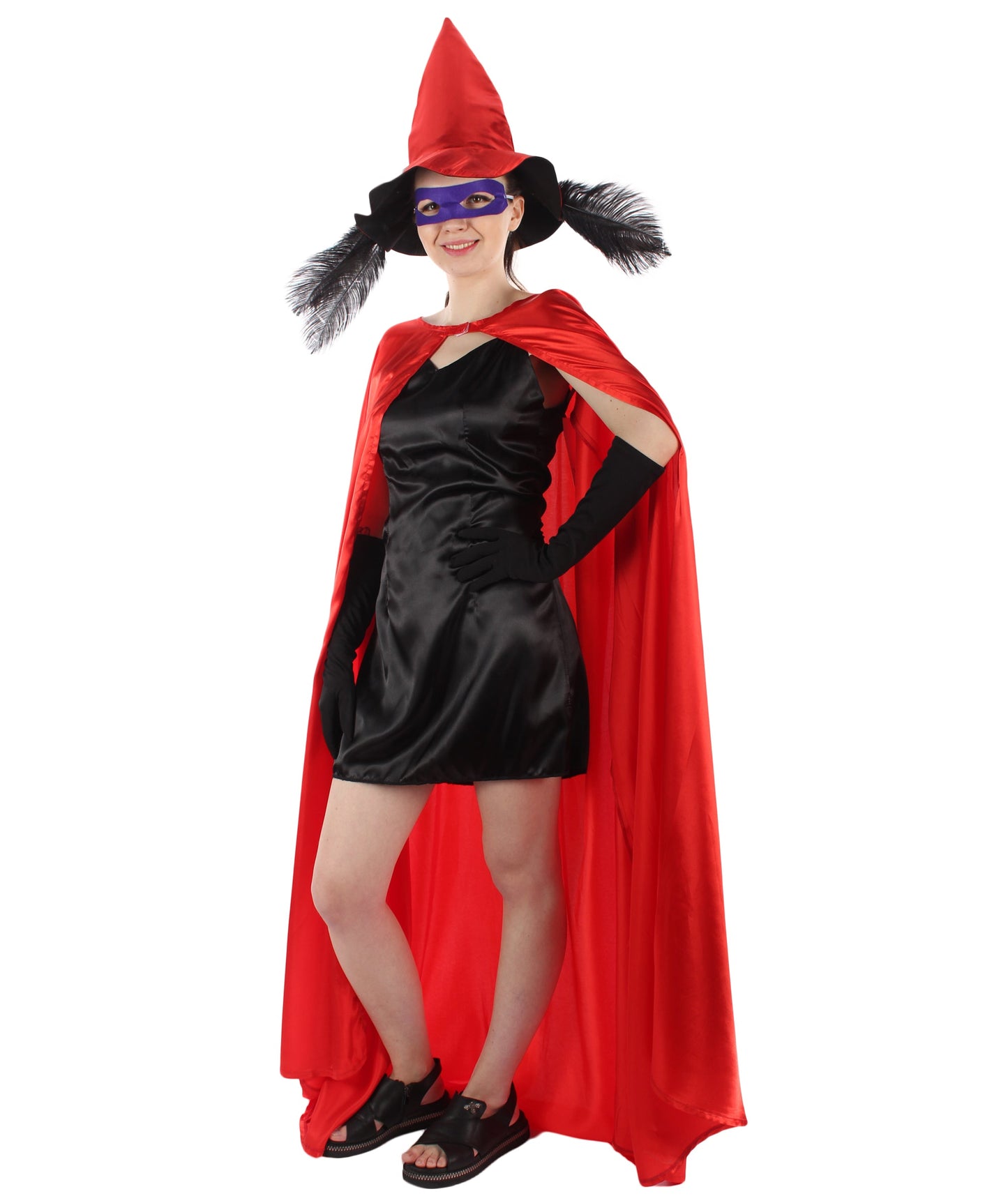 Women Vampire Cape Costume | Red & Black Halloween Costume