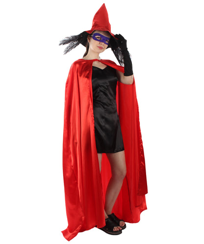 Women Vampire Cape Costume | Red & Black Halloween Costume