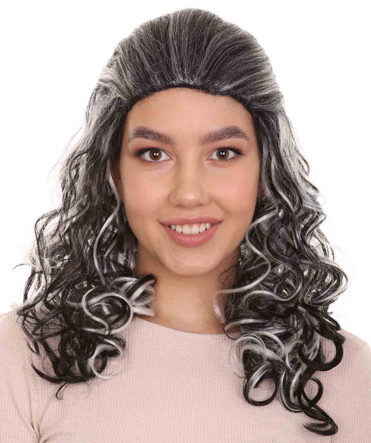 Black & White Curly Wicked Witch Wig