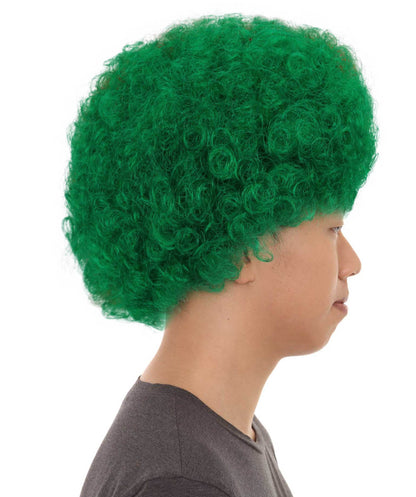 Portugal Sport Afro Fun Wig | Red Green Halloween Wig