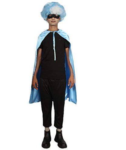 Blue Superhero Cape with Mask Set Costume 