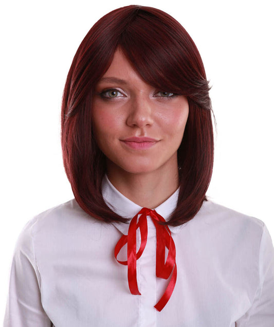 Midnight Red Bob Wig