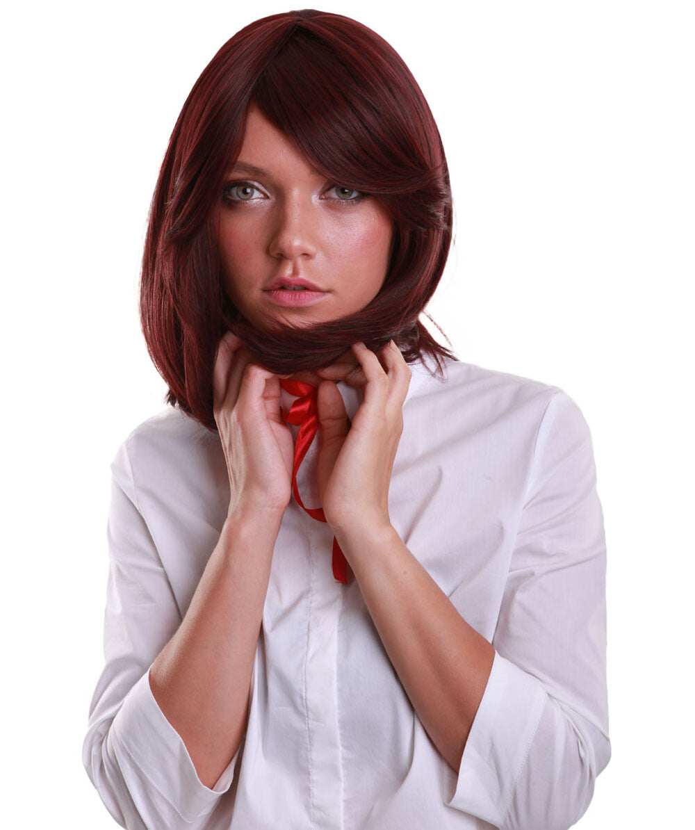 Midnight Red Bob Wig
