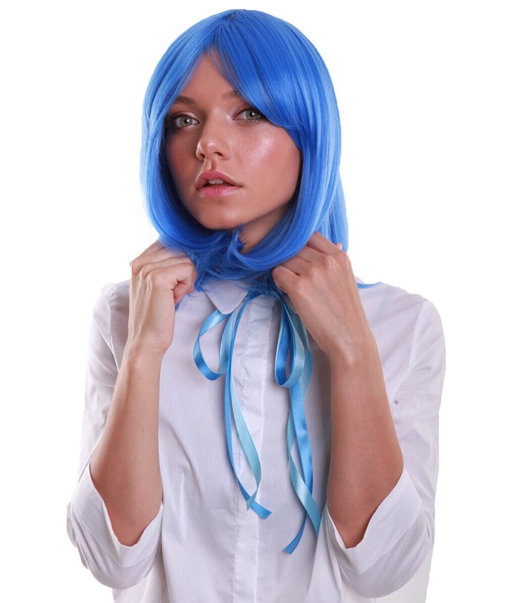 Deep Sky Blue Bob Wig