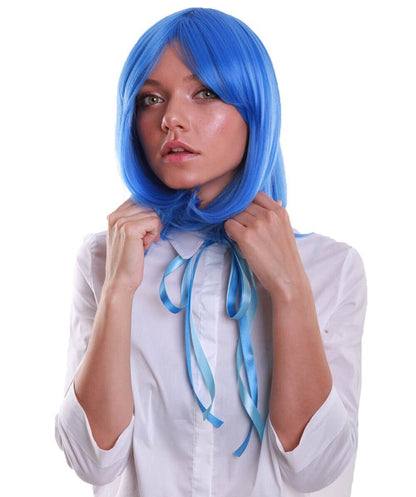 Deep Sky Blue Bob Wig