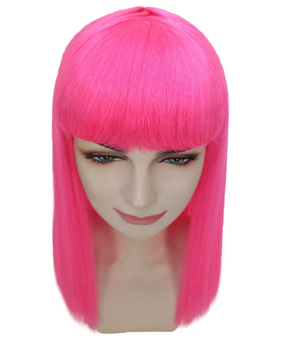 Dark Pink Straight Length  Diva Wig