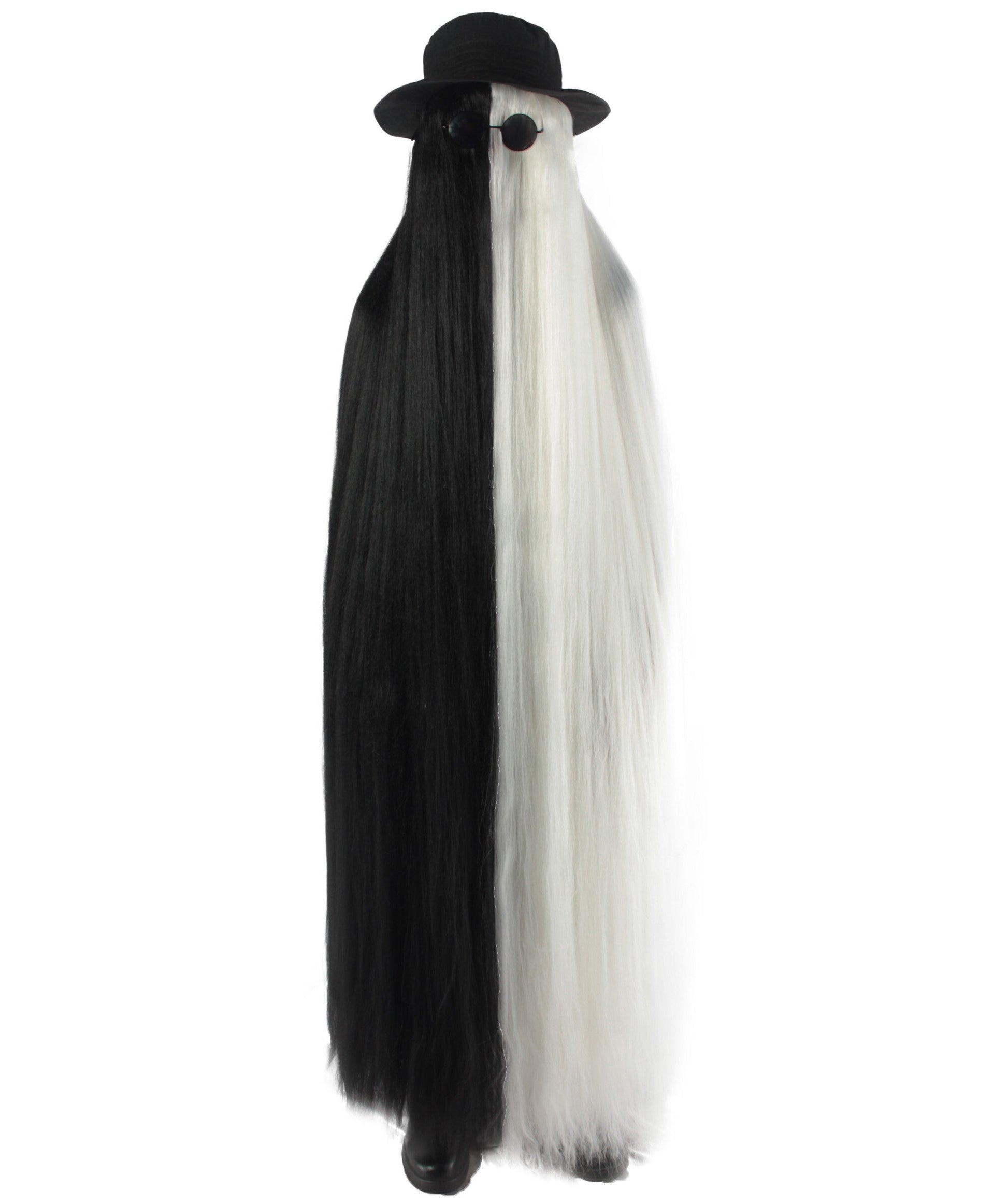 Mixed Black and White Dapper Creature Playboy Wig