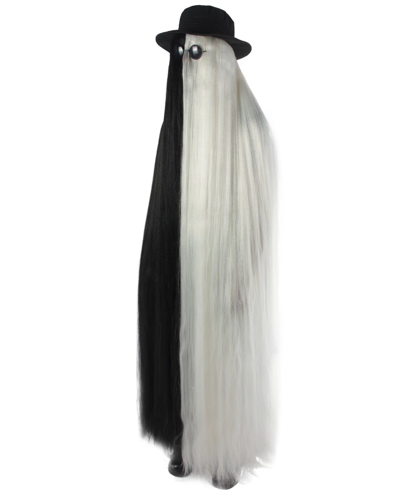 Mixed Black and White Dapper Creature Playboy Wig