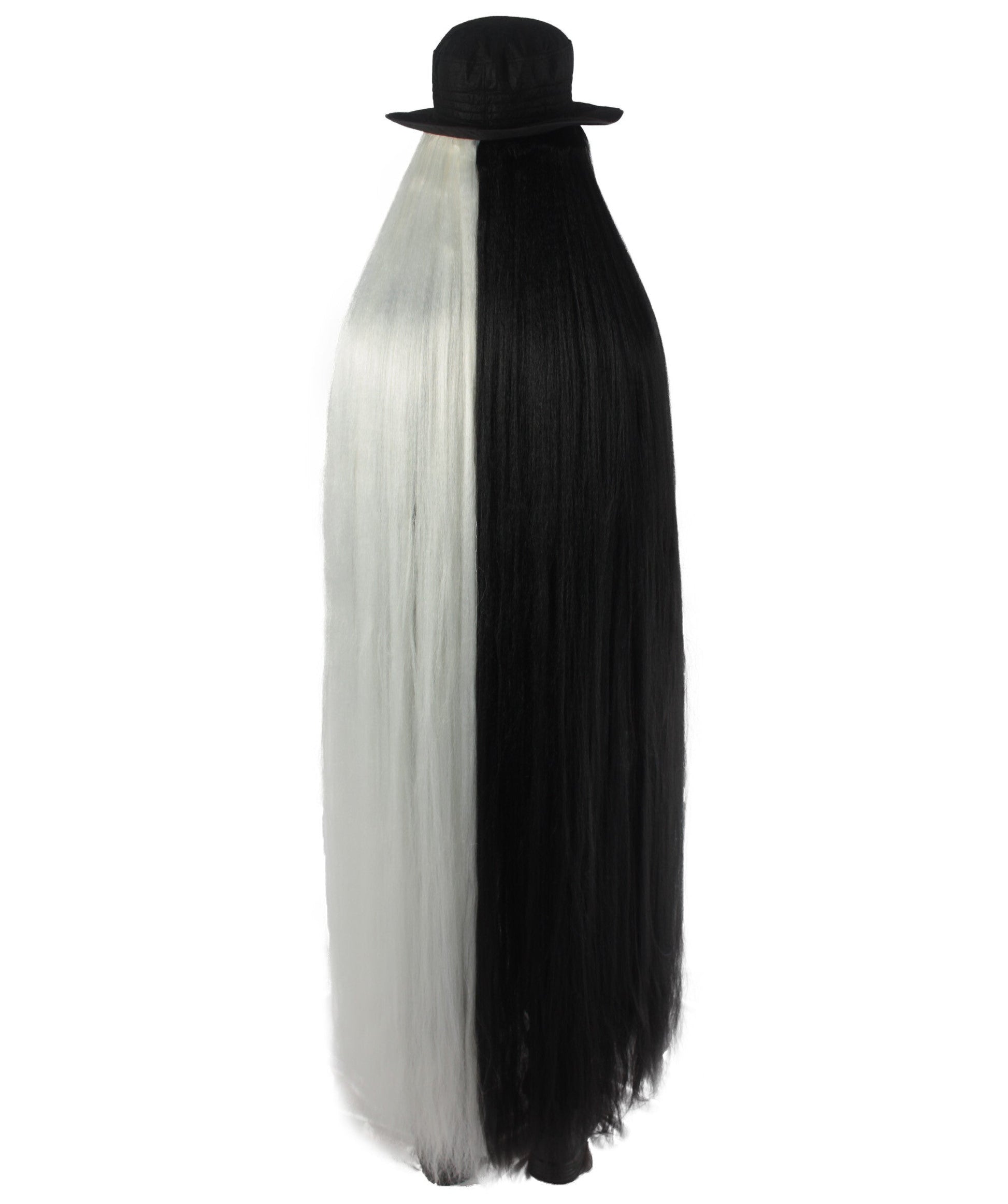 Mixed Black and White Dapper Creature Playboy Wig