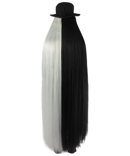 Mixed Black and White Dapper Creature Playboy Wig