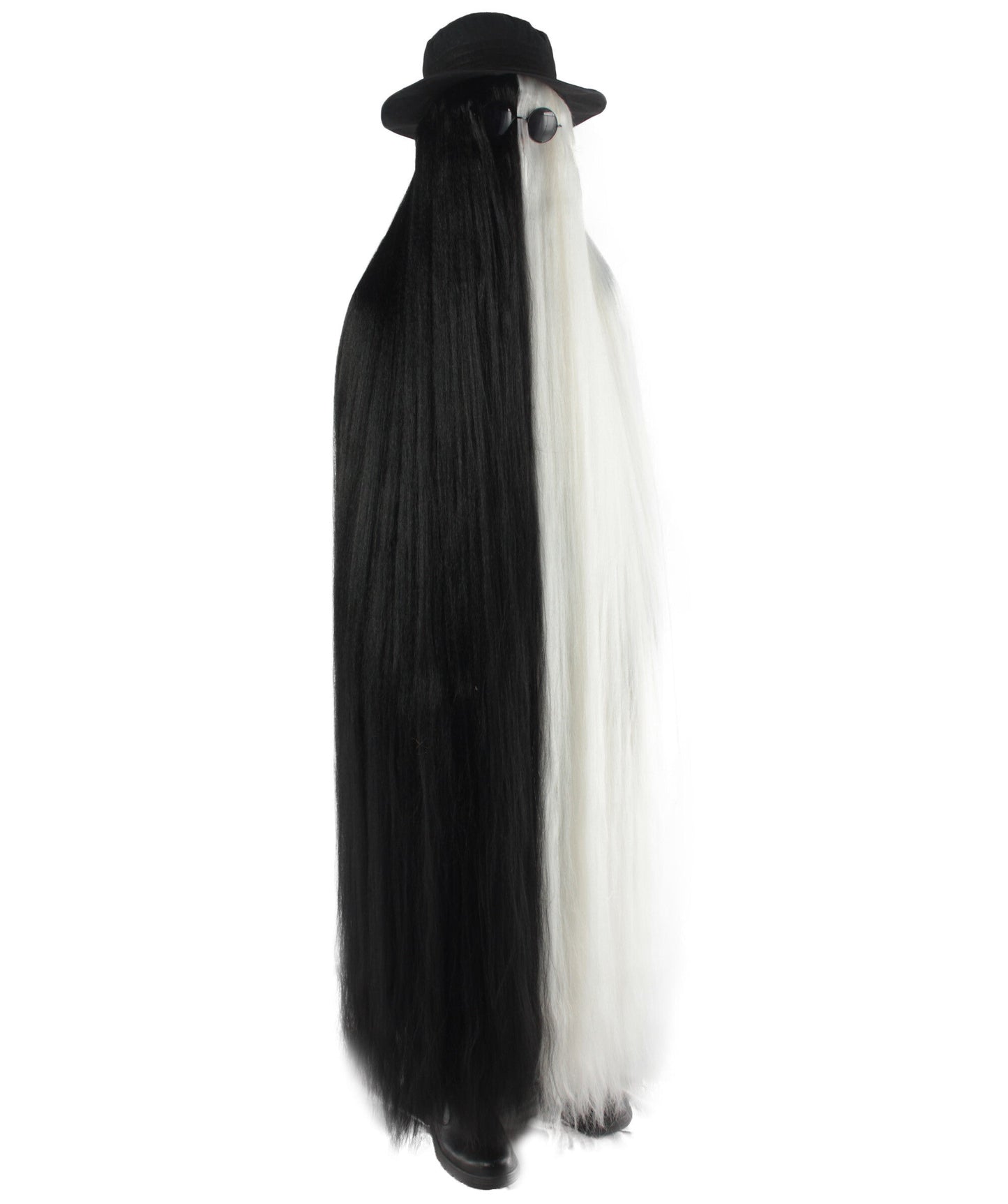 Mixed Black and White Dapper Creature Playboy Wig