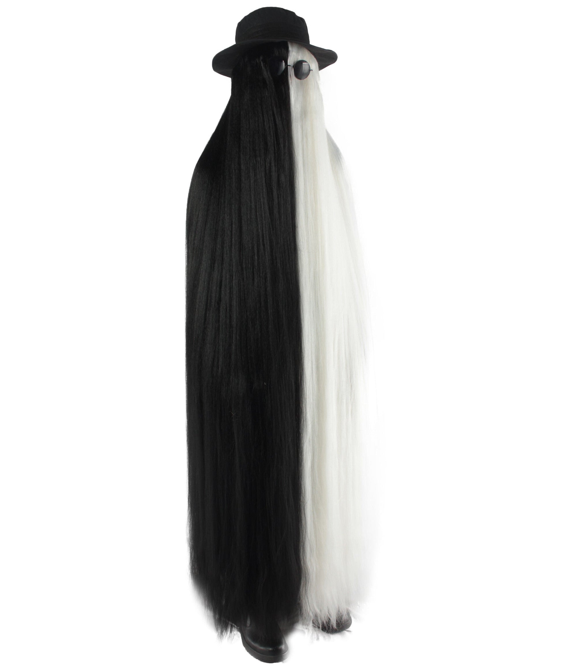 Mixed Black and White Dapper Creature Playboy Wig