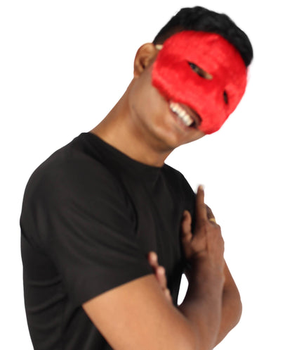 Red Unisex Cosplay Ball Party Carnival Eye Mask