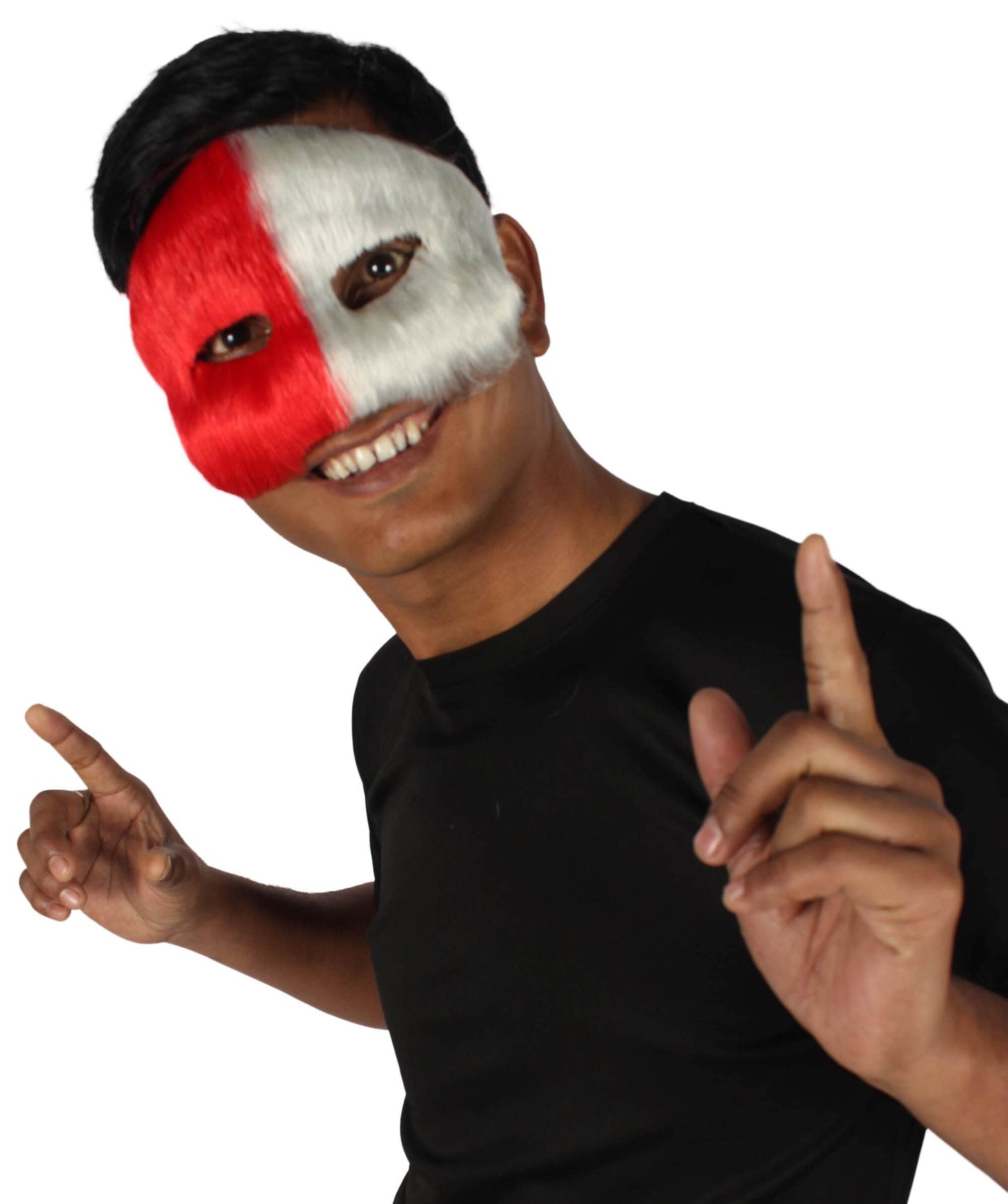 Red & White Unisex Cosplay Ball Party Carnival Eye Mask