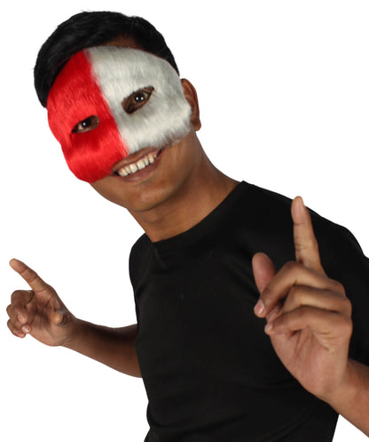 Red & White Unisex Cosplay Ball Party Carnival Eye Mask