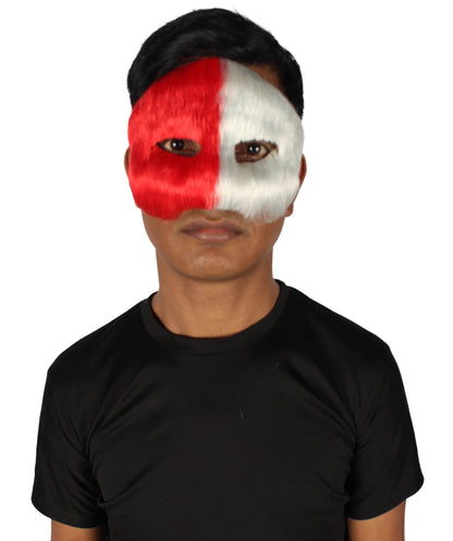 Red & White Unisex Cosplay Ball Party Carnival Eye Mask