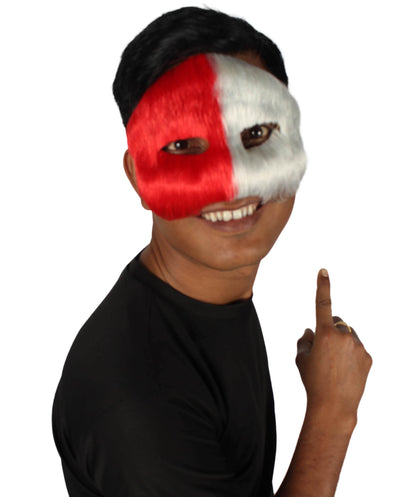 Red & White Unisex Cosplay Ball Party Carnival Eye Mask