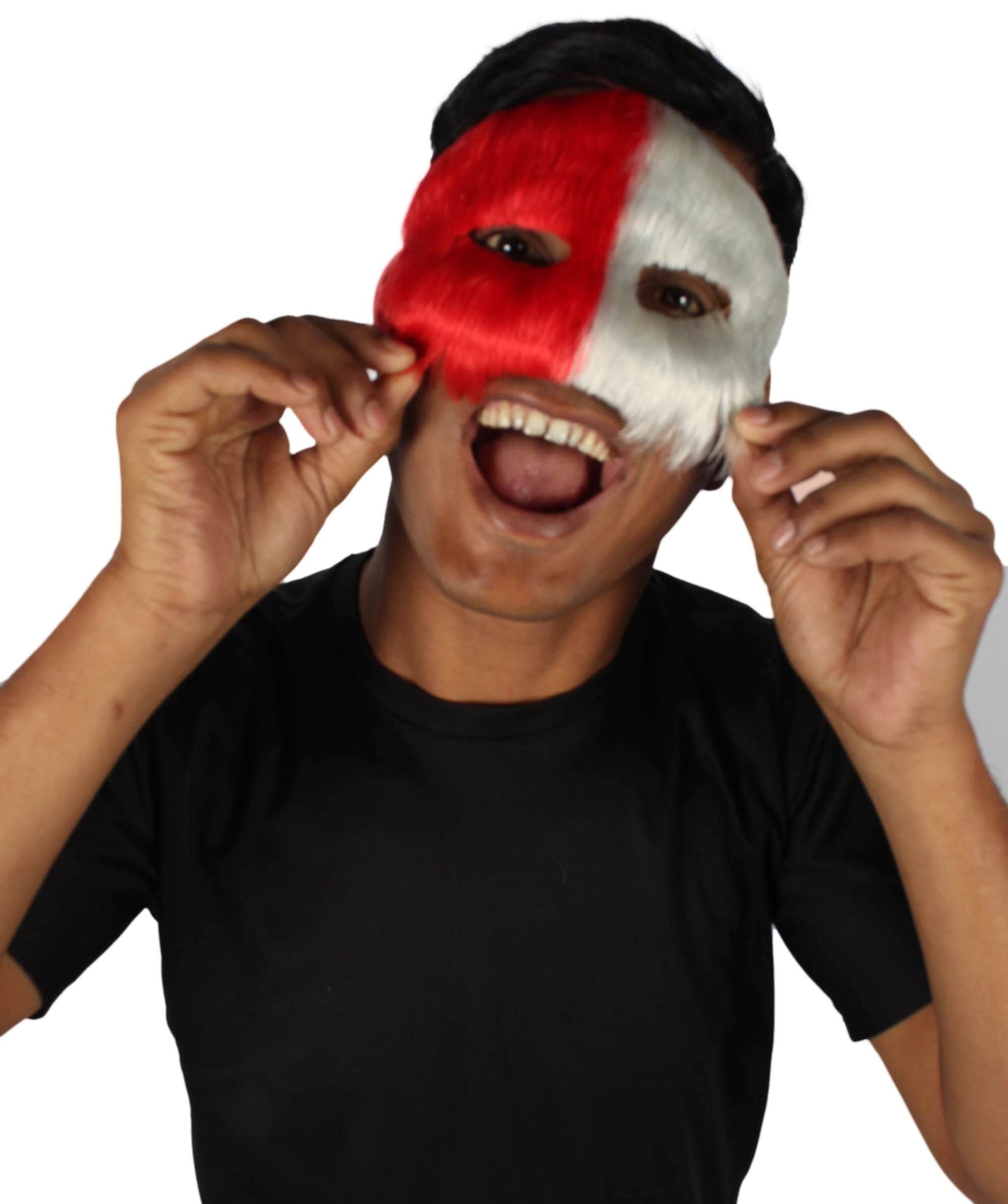 Red & White Unisex Cosplay Ball Party Carnival Eye Mask