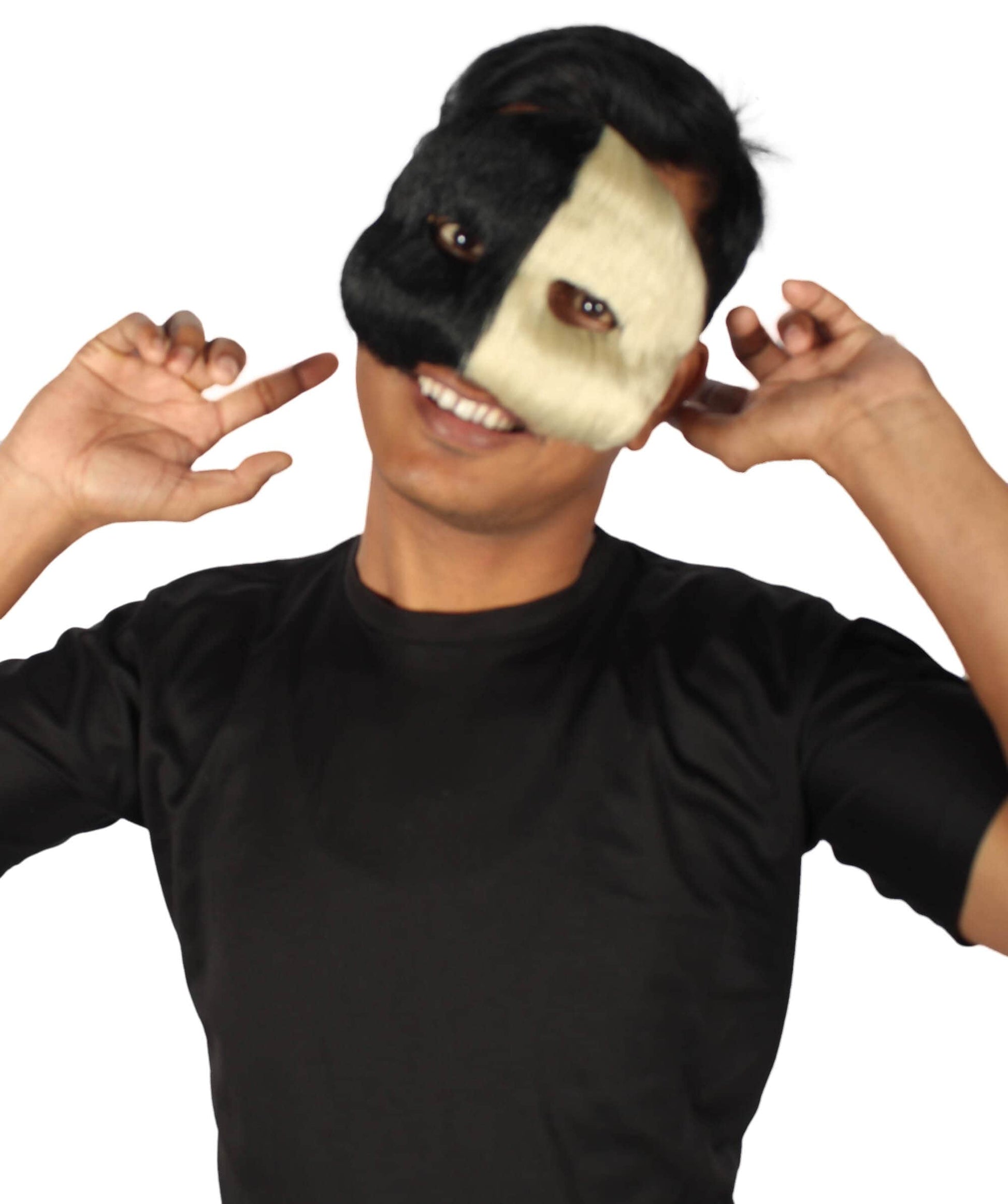 Blonde & Black Unisex Cosplay Ball Party Carnival Eye Mask