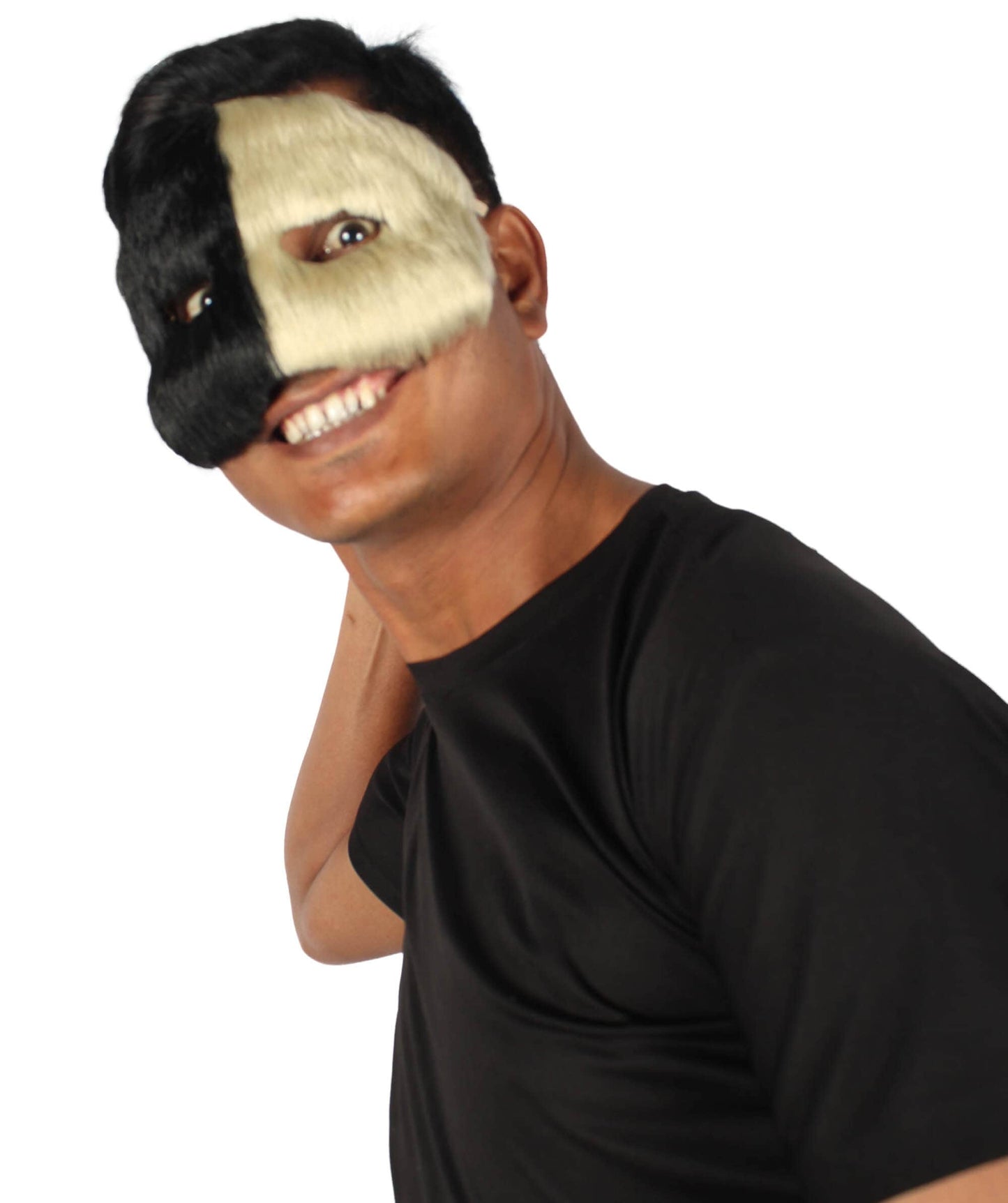 Blonde & Black Unisex Cosplay Ball Party Carnival Eye Mask