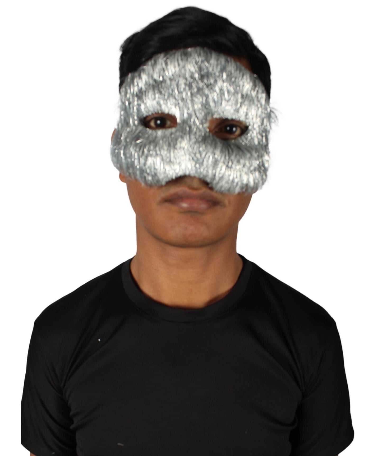 Silver Tinsel Unisex Cosplay Ball Party Carnival Eye Mask
