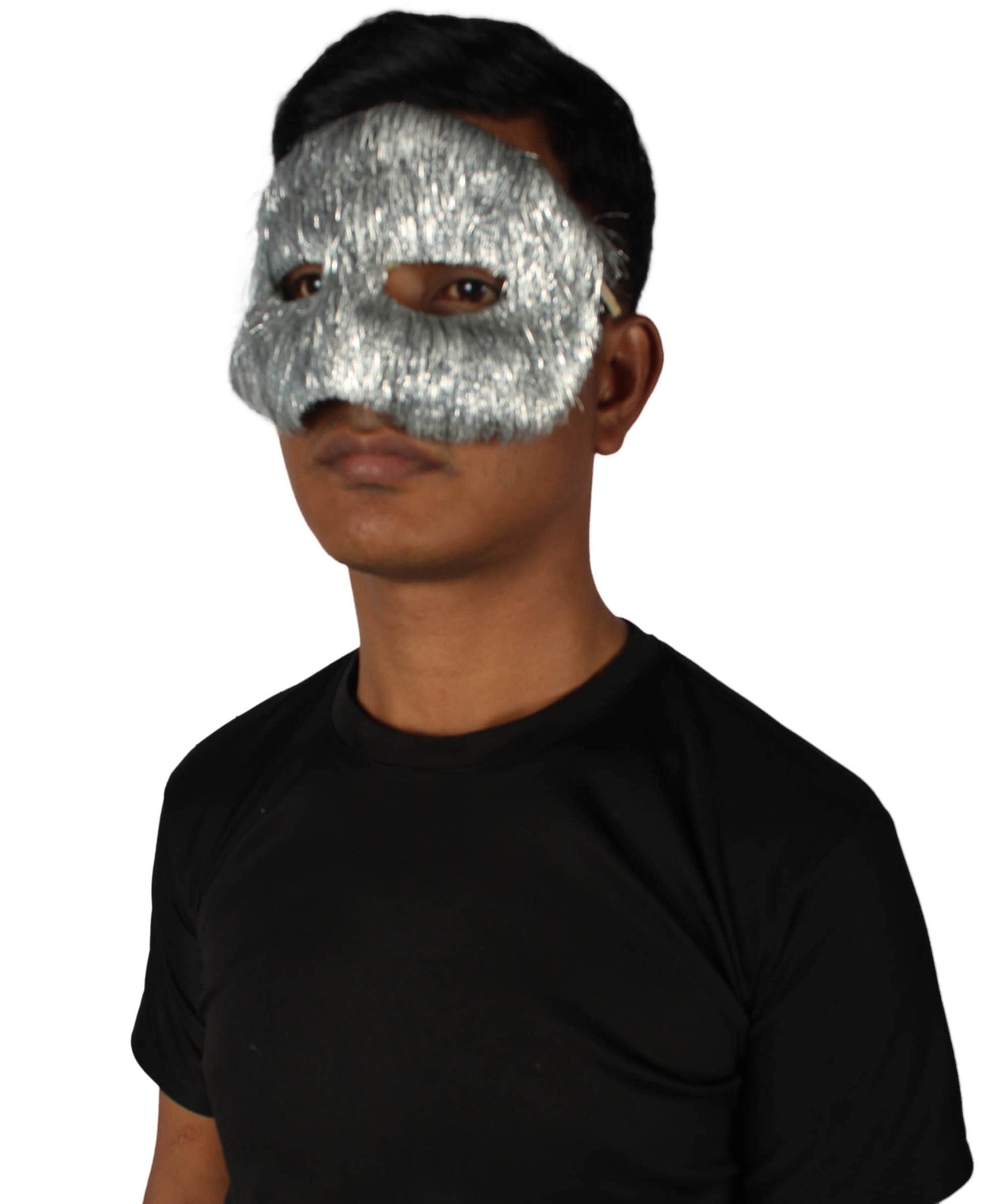 Silver Tinsel Unisex Cosplay Ball Party Carnival Eye Mask