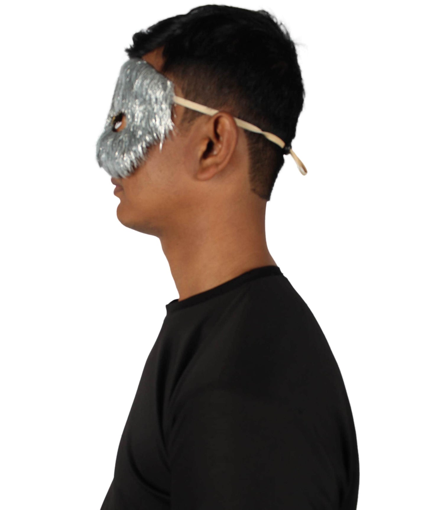 Silver Tinsel Unisex Cosplay Ball Party Carnival Eye Mask
