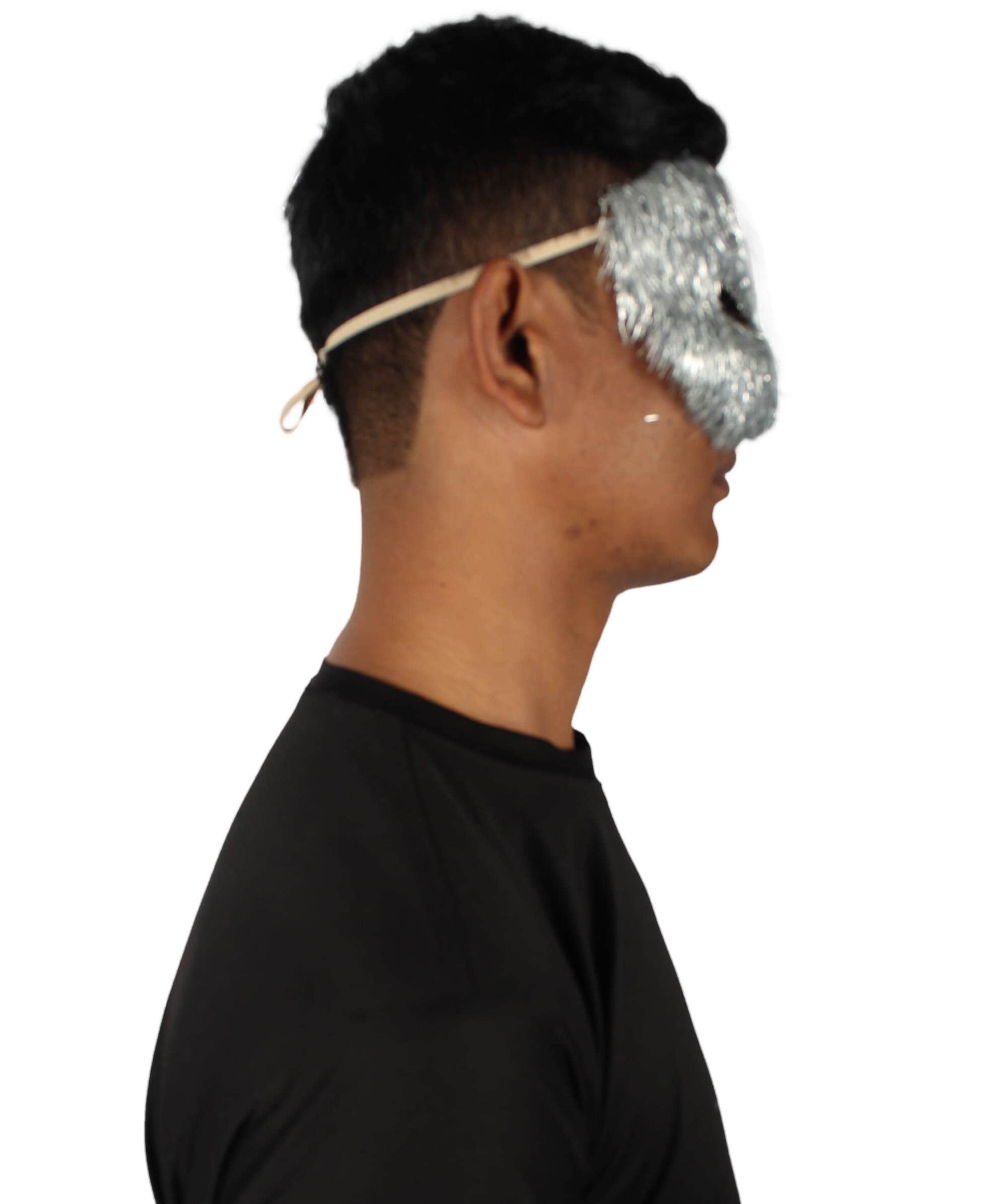 Silver Tinsel Unisex Cosplay Ball Party Carnival Eye Mask
