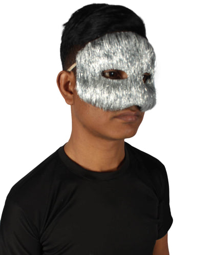 Silver Tinsel Unisex Cosplay Ball Party Carnival Eye Mask