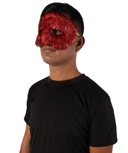 Red Tinsel Unisex Cosplay Ball Party Carnival Eye Mask